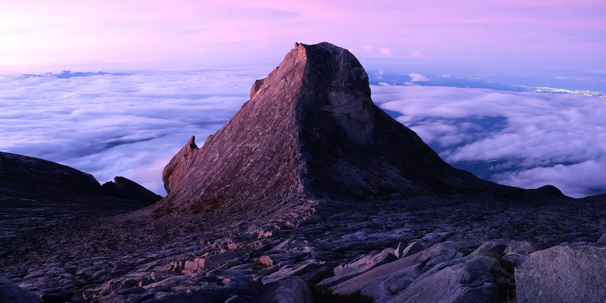 St John's Peak on Mount Kinabalu, the mountain above Ranau and Kundasang